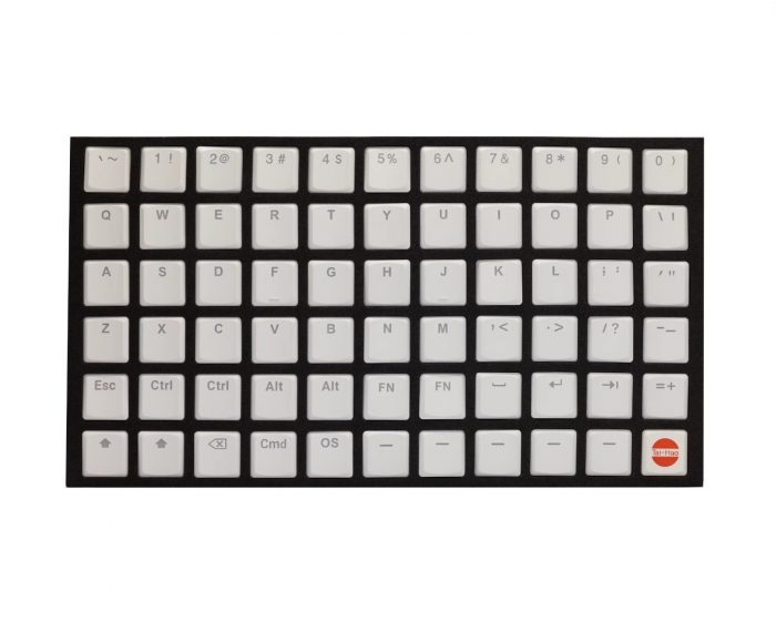 Tai-Hao THT Doubleshot PBT Backlit Low-Profile 65-Key - Choc V1 -  Valkoinen