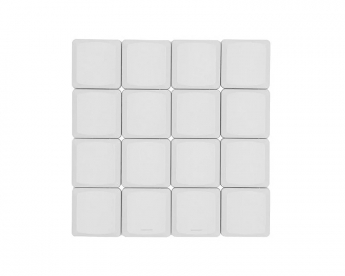 Tai-Hao THT Doubleshot PBT Shine-through Low-Profile 18-Key - Choc V1 - Valkoinen