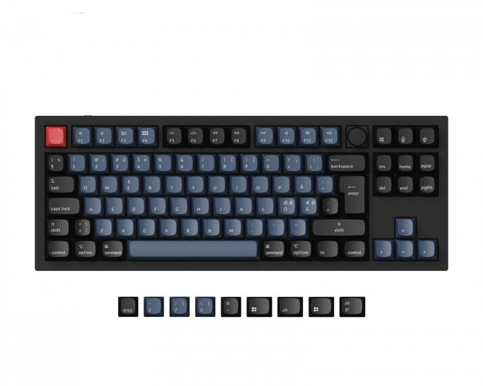 Keychron Q3 Hotswap Knob ISO Näppäimistö - Musta [Gateron G Pro Brown]