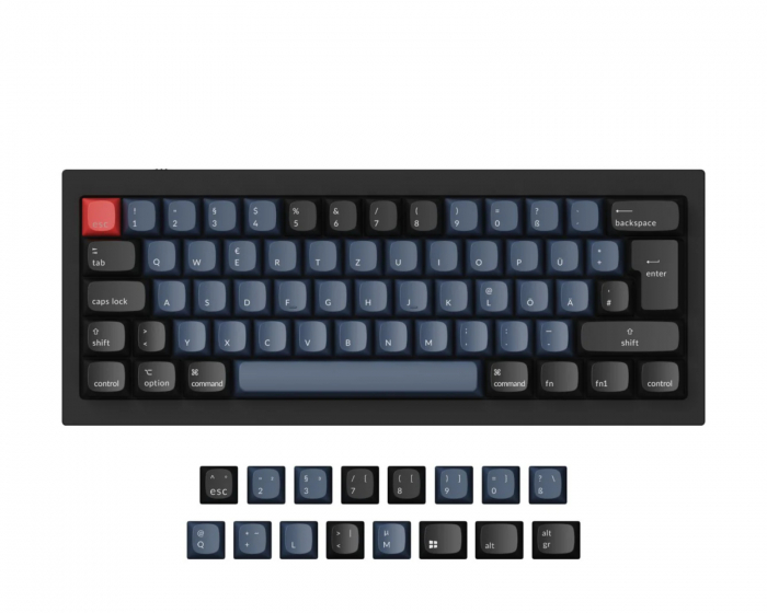 Keychron Q4 Hotswap ISO Näppäimistö - Musta [Gateron G Pro Red]