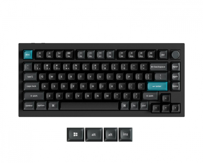 Keychron Q1 Ultra 8K Hotswap Knob Langaton ISO Näppäimistö - Musta [Silk POM Brown]