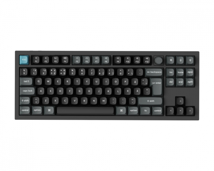 Keychron Q3 Ultra 8K Hotswap Knob Langaton ISO Näppäimistö - Musta [Silk POM Banana]