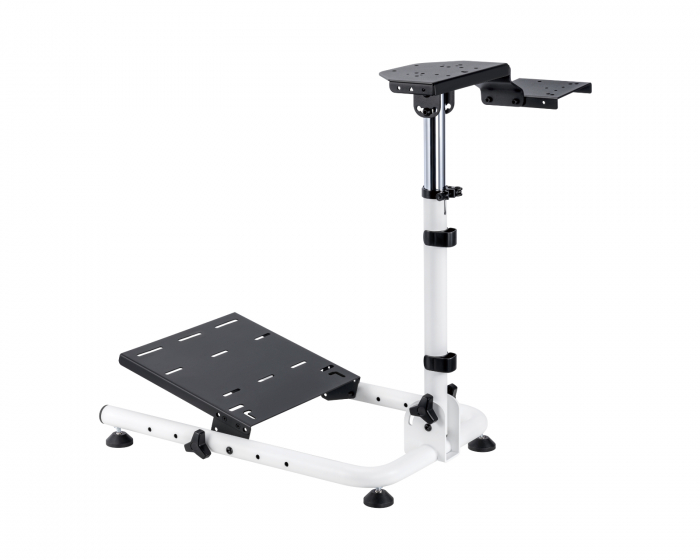 MaxMount Racing Simulator Wheel Stand with Gear Shifter - LRS11 - Valkoinen