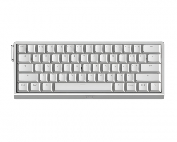 Wooting 60HE V2 -näppäimistö - ANSI Non Split Spacebar - Silver Aluminum