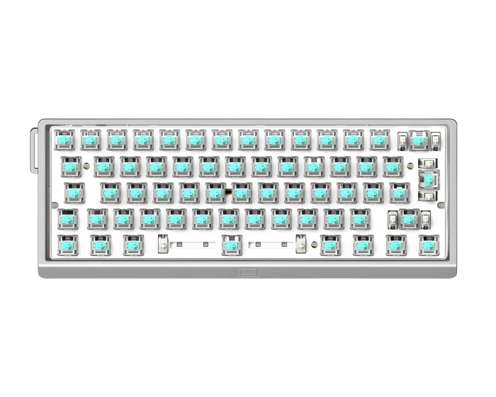 Wooting 60HE V2 -näppäimistö - ISO Non Split Spacebar - Hopea Alumiini