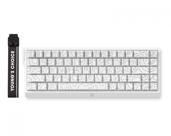MCHOSE Ace 68 E-Sport ANSI Näppäimistö - Valkoinen Topografinen [Ice Rhino Magnetic]