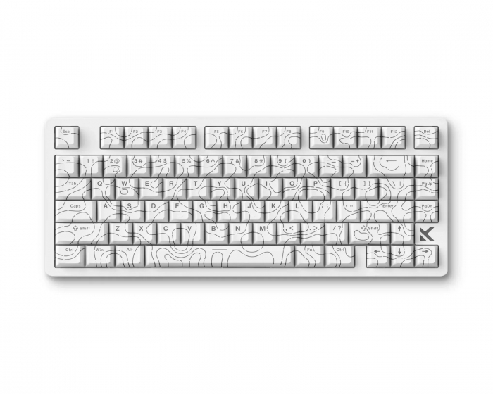 MCHOSE Jet 75 E-sport Näppäimistö - White Topographic [Kailh Magnetic God Switch]