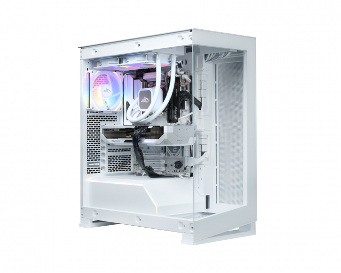 Shark Gaming White Shark Massacre 9070 XT -pelitietokone - RX9070XT 16G - Ryzen 7