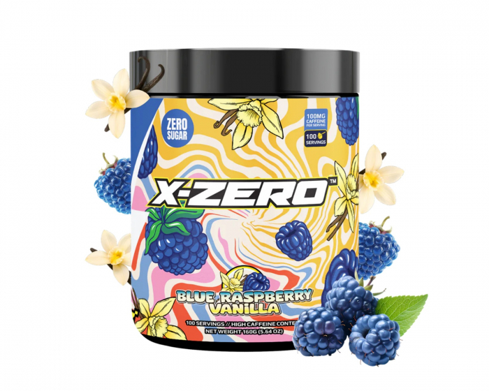 X-Gamer X-Zero Blue Raspberry Vanilla - 100 annosta