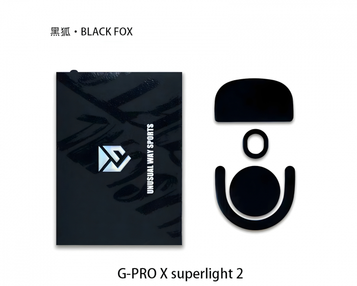 Unusual Way Sports Black Fox -luistimet - Logitech PRO X Superlight 2 / X2 Superstrike