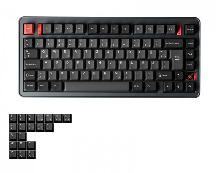 Ticktype Evo75 ISO Näppäimistö - Basalt Grey [Rye Linear]