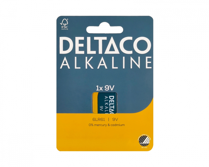 Deltaco 9V/6LR61 Alkaliparisto 1 kpl