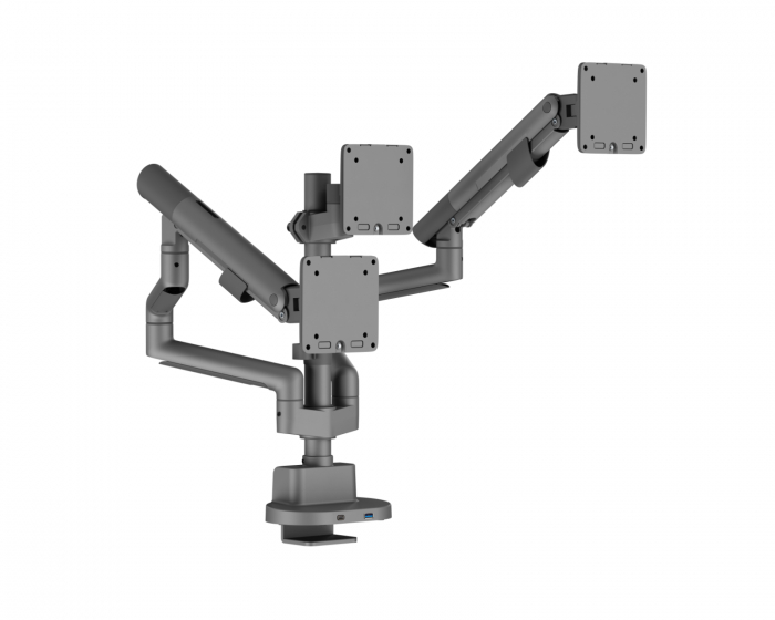 MaxMount Kolmonen Näyttövarsi USB-A- ja USB-C-Portilla - 17-27