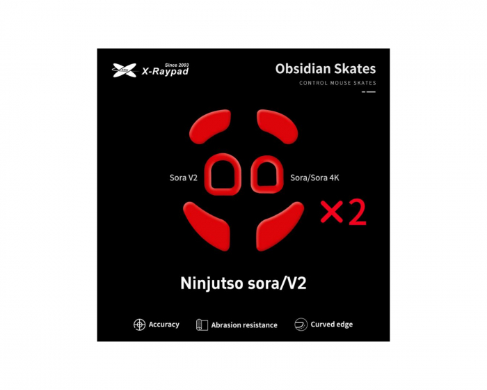 X-raypad Jade Mouse Skates for  Ninjutso Sora / 4K / Sora V2 varten