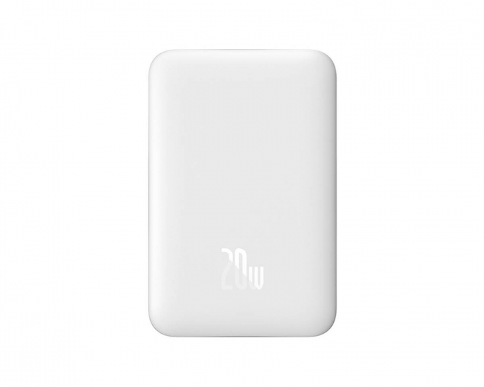 Baseus Powerbank 10000mAh, USB-C 20W, MagSafe - Valkoinen