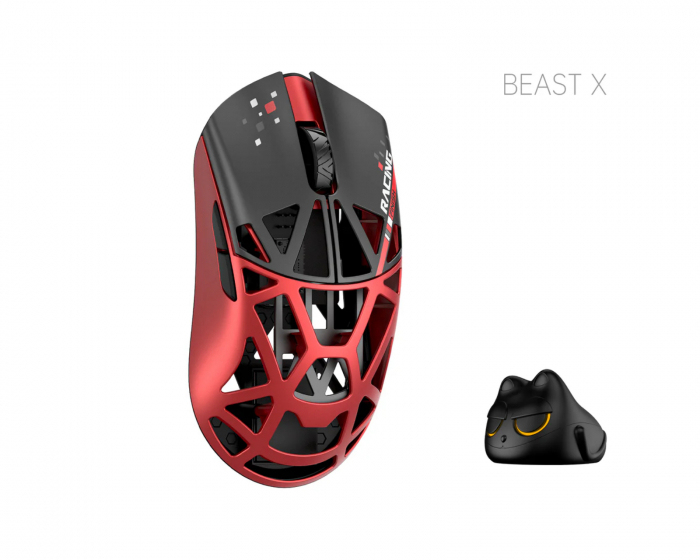 WLMouse Beast X Pro - Punainen/Musta [Omron Opticals] - Vankka Sivu