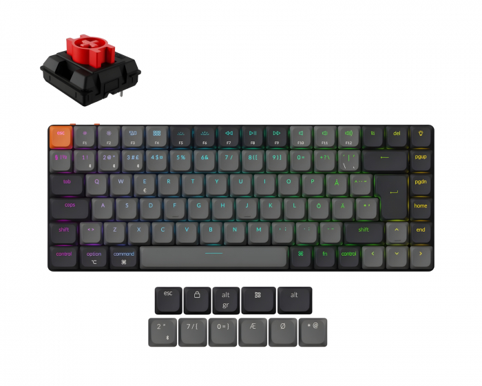Keychron K3v3 Low Profile QMK Langaton Näppäimistö [Gateron Red] - Vaaleanharmaa