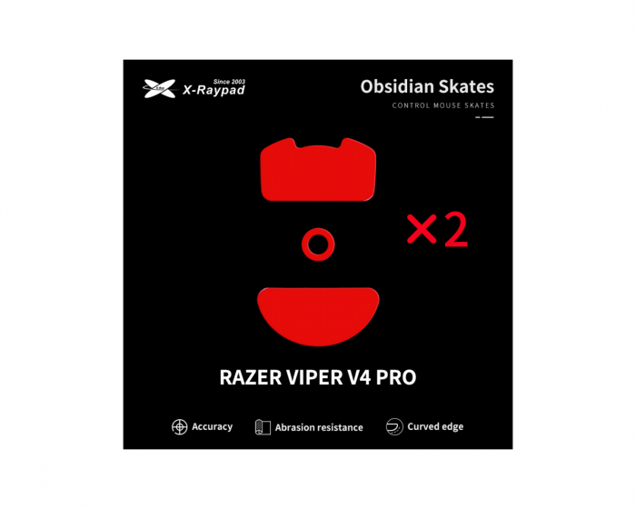 X-raypad Obsidian Mouse Skates Razer Viper V4 Pro