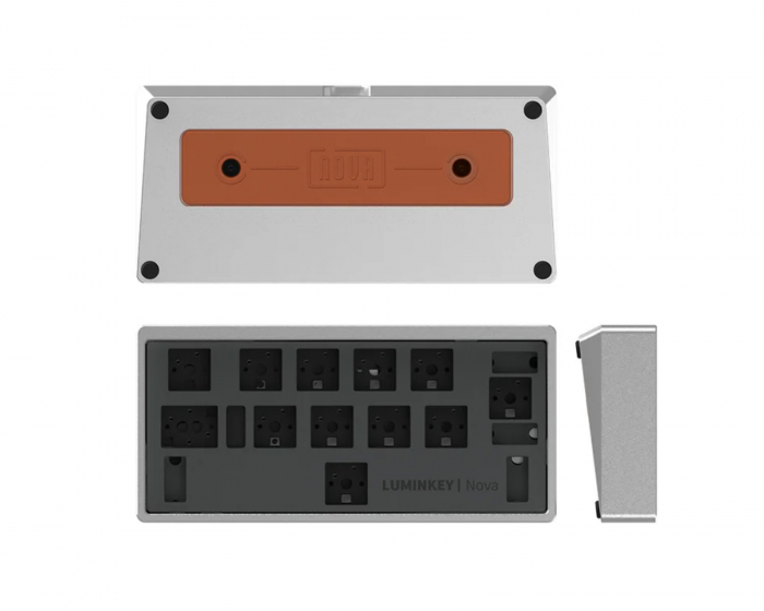 Luminkey Nova Mini 12-Key Tri-Mode Macro Pad (Barebone) - Silver