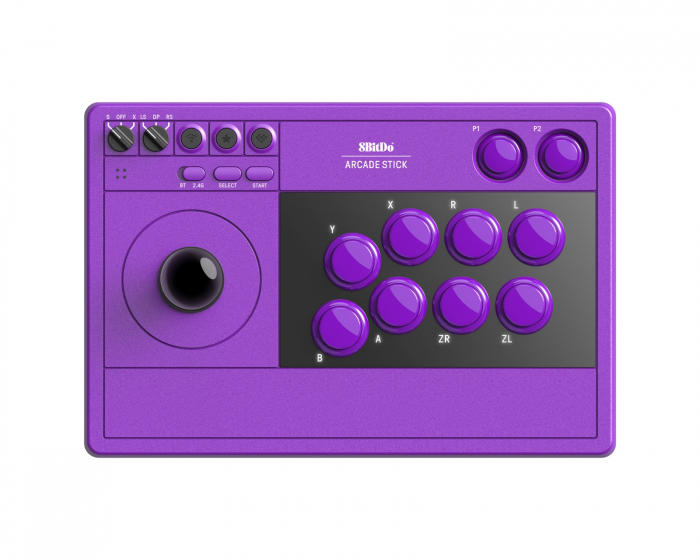8Bitdo Arcade-ohjain 2.4G PC & Nintendo Switch - Violetti