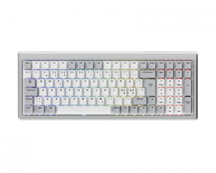 Ducky Ducky Cushion 98 - 98% RGB Langaton Pelinäppäimistö - Pohjoismainen ISO - [Shush Linear]