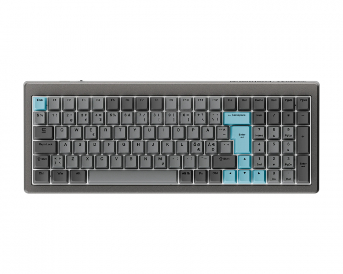 Ducky Cushion 98 - 96% RGB Langaton Pelinäppäimistö - Pohjoismainen ISO - [Shush Tactile]