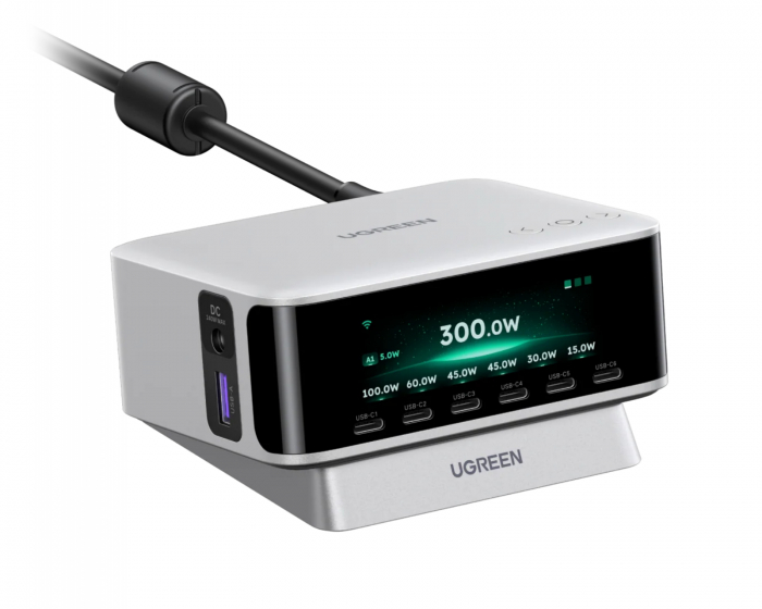 UGREEN Nexode 7-porttinen Pro Laturi 300W Sovellusohjauksella