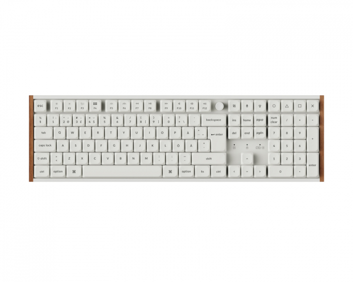 Keychron K5 Ultra Low-Profile 100% 8K Langaton Näppäimistö - Wood White [Keychron Milk POM Red]