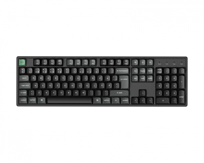 Keychron K10 Ultra 100% 8K Langaton Näppäimistö - Musta [Keychron Apex Red]