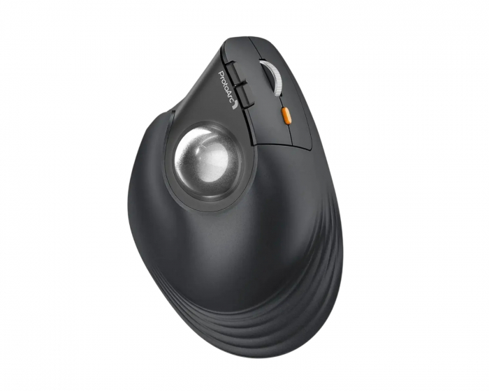 ProtoArc EM05 NL Pystysuora Langaton Trackball-hiiri - Musta/Harmaa