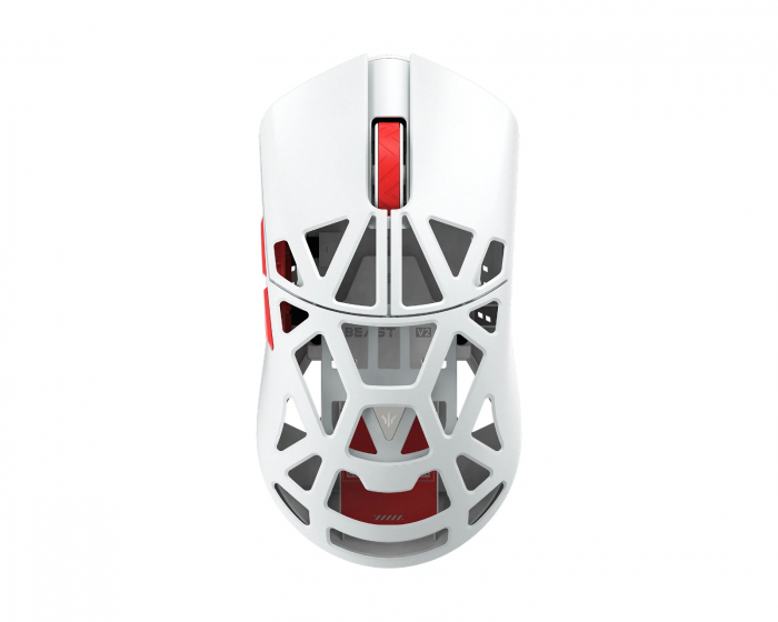 WLMouse Beast X Mini V2 Langaton Pelihiiri - Valkoinen/Punainen