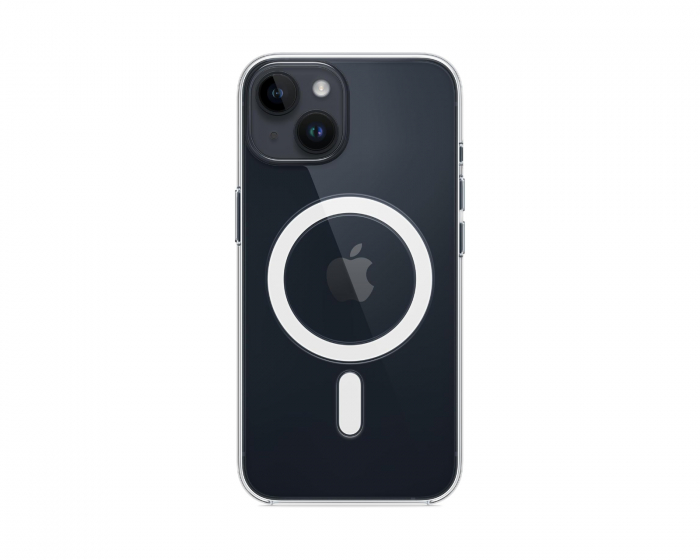 Apple iPhone 14 Silikonikuori MagSafella - Läpinäkyvä