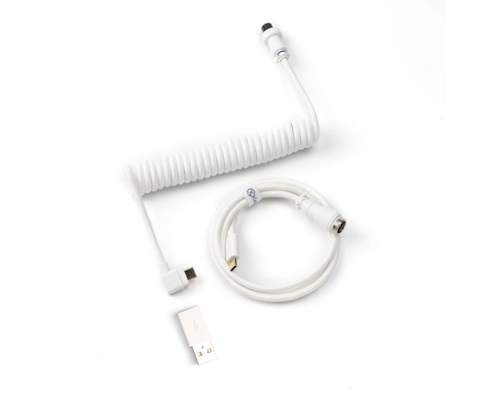 Keychron Coiled Aviator Kaapeli Angled 8K - Valkoinen