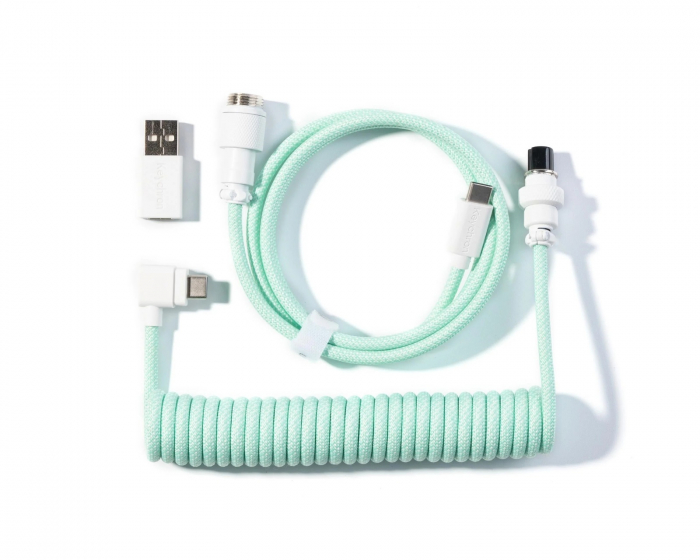 Keychron Coiled Aviator Kaapeli Angled 8K - Mint
