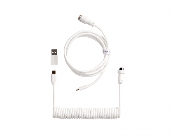 Keychron Coiled Aviator Kaapeli Straight 8K - Valkoinen