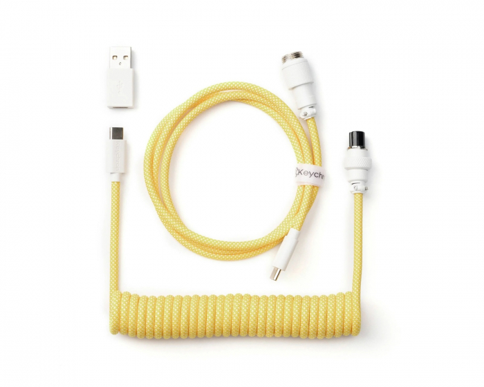 Keychron Coiled Aviator Kaapeli Straight 8K - Keltainen