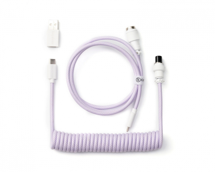Keychron Coiled Aviator Kaapeli Straight 8K - Vaaleanvioletti