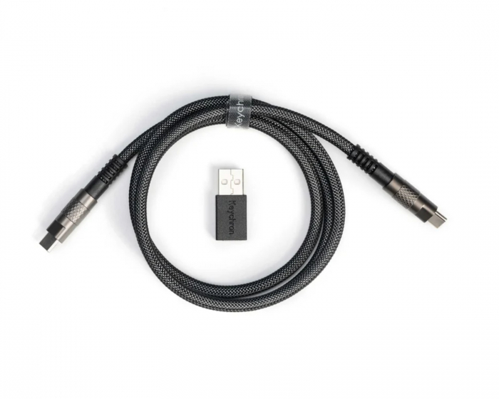 Keychron Double-Sleeved Geek Kaapeli 8K - Musta