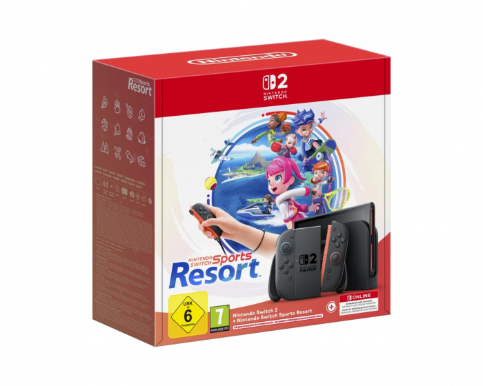 Nintendo Switch 2 Pelikonsoli - Switch Sports Resort + 3 kk NSO Bundle