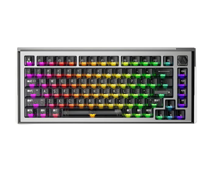 DrunkDeer A75Ultra - 75 % Magneettinen ANSI-näppäimistö [QIAN] - Silver Black