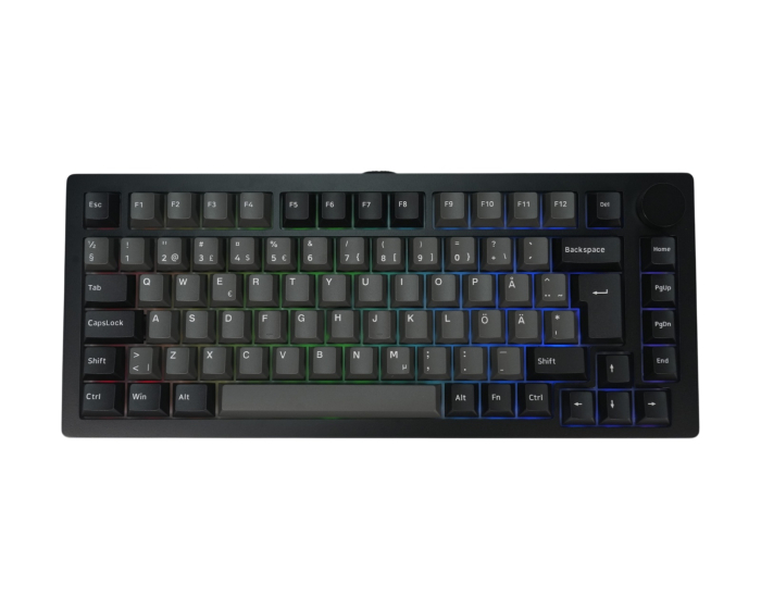 Monsgeek M1 V5 Langaton Näppäimistö - Black & Silver [Rosewood Linear]