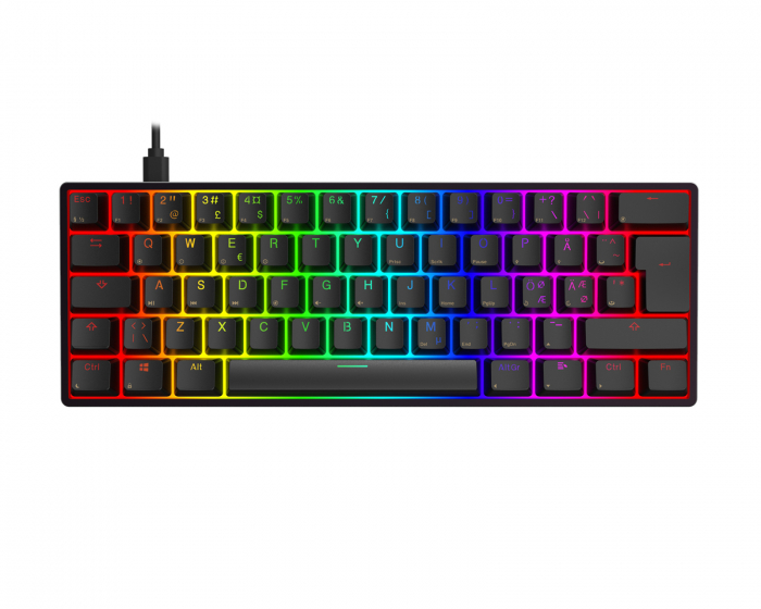 MaxMount Aeon RGB Hotswap PBT Pelinäppäimistö [Gateron Optical Red] - Musta (DEMO)