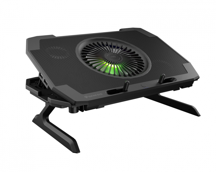 Genesis Oxid 850 RGB -kannettavan jäähdytysalusta 15.6”-17.3” - Musta (DEMO)
