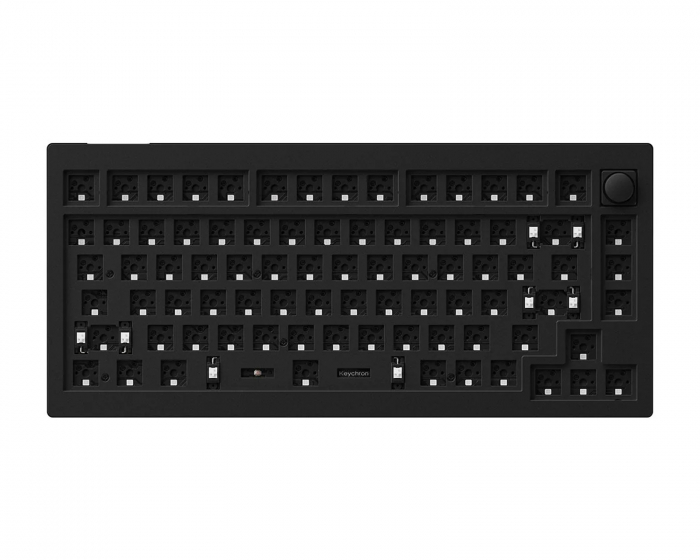 Keychron V1 QMK 75% ISO Barebone Knob Version RGB Hot-Swap - Carbon Black (DEMO)