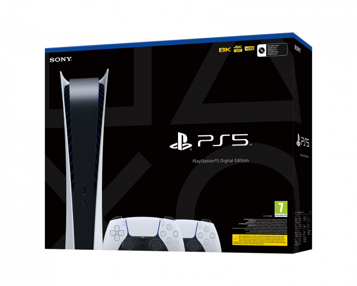 Sony PlayStation 5 (PS5) Digital Edition - 2x DualSense Wireless Controllers Bundle (DEMO))