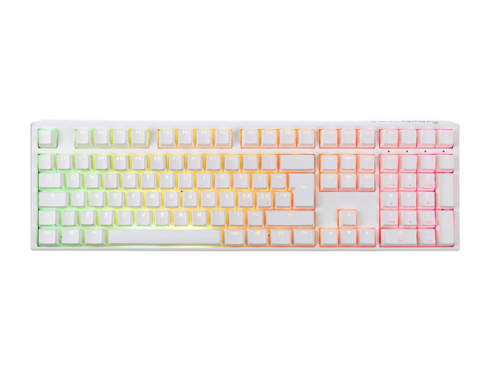 Ducky ONE 3 Pure White RGB Hotswap Pelinäppäimistö [MX Blue] (DEMO)