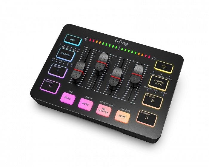 Fifine AMPLIGAME SC3 Gaming USB Mixer - Streaming & Podcast Mikseri (DEMO)
