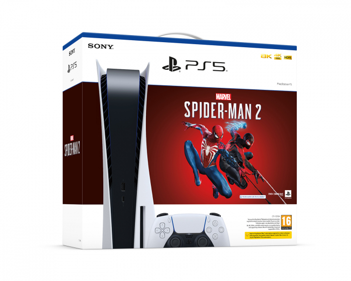 Sony PlayStation 5 (PS5) Standard Edition - Marvels Spider-Man 2 Bundle (DEMO)