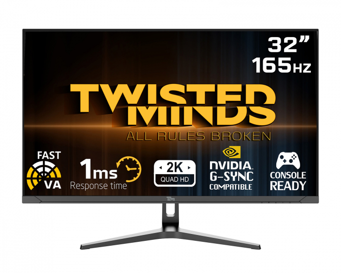 Twisted Minds 32” QHD, 165Hz, VA, 1ms, HDMI 2.1, HDR Pelimonitori (DEMO)