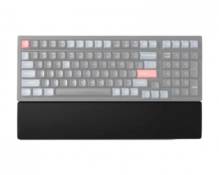 Keychron Silikoni Palm Rest K4 Pro/Q5/V5/V5 Max - Musta Rannetukeen (DEMO)